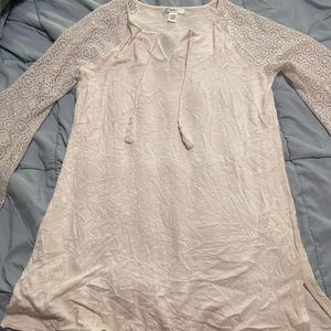 Cream thin sweater tunic M